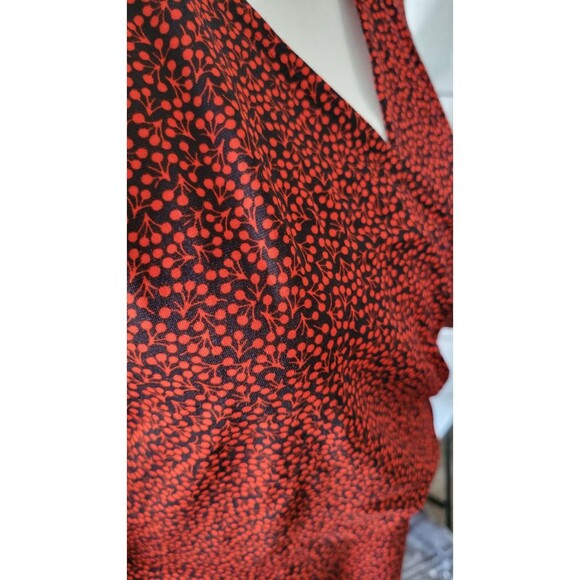 Three Quarter Sleeve Faux Wrap Dress Sz L - Picture 7 of 7